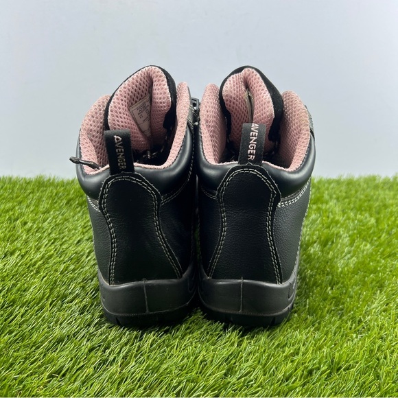 Avenger Steel Toe women's Size 8.5 Waterproof Work Hiking Boots A7287 Pink black - Picture 6 of 11